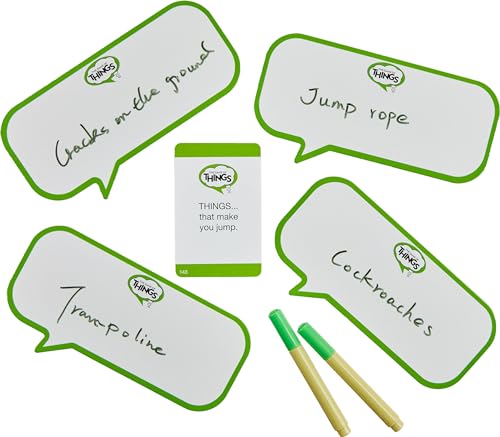 Mattel Games the Game of Things Party Board Game for Teens, Adults, Family Nighs & Parties, Includes Erasable Boards & Wet Erase Markers