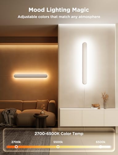 Govee Wall Sconce, Smart RGBIC Wall Lights, Works with Matter, 1 Pack | Music Sync, Color Changing Wall Mount Light Plug in, Modern Room Light for Living Room Bedroom Gaming Room Hallway