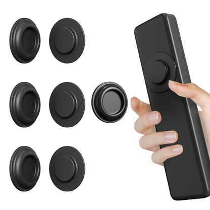 Magnetic Remote Control Holder Wall Mount for TV Fan Air Conditioner 6 Pack | Upgraded Silicone Remote Caddy, Self-Adhesive Wall Mount, 360° Rotation, Home Office Remotes Control Organizer Storage - color: Round 6 Pack