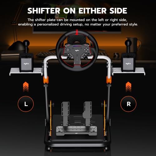 PXN A11 Heavy-Duty Foldable Racing Wheel Stand | Carbon Steel Frame, Height and Angle Adjustable, for V99, V10, VD4, VD6, G29, G920, G923, R3, R5 & More