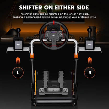 PXN A11 Heavy-Duty Foldable Racing Wheel Stand | Carbon Steel Frame, Height and Angle Adjustable, for V99, V10, VD4, VD6, G29, G920, G923, R3, R5 & More