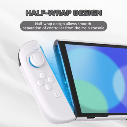 PlayVital Hard Case for Nintendo Switch 2 with Extra Stand & Thumb Grip Caps | Split Design, Dockable Protective Full-Body Shell Cover for Nintendo Switch 2 | Solid Color Series, White - color: White