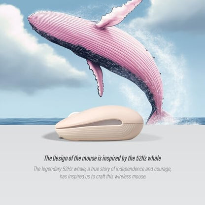 Wireless Mouse (Bluetooth+2.4G) Rechargeable Portable Silent Quiet Computer Mouse with 4000 DPI for Laptop/PC/Mac/MacBook/Chromebook/Surface Pro/iPad/Tablet Ambidextrous (Pink) - color: Pink