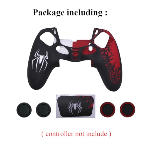 Anti-Slip Silicone Skin for Playstation 5 PS5 Edge Wireless Controller Protective Cover Case & Touch Pad Sticker Thumb Grip Caps for DualSense Edge Controller