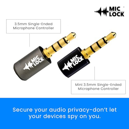 Mini 3.5mm for Headphone Port - Microphone Audio and Data Security - Privacy Protector for Laptops, Smartphones, Tablets, and Computers (Black, Single Pack)