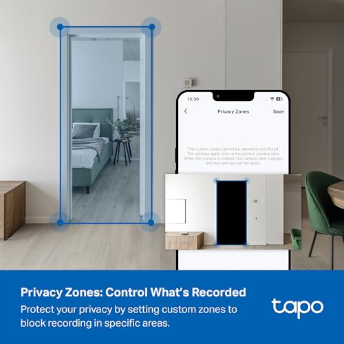 Tapo 3K 5MP Indoor Security Camera for Baby Monitor, Pet Camera w/Smart Motion Tracking, 360° Pan/Tilt, IR Night Vision for Home Security, Works w/Alexa & Google, RoomCam 3K 360° - style: 3K 5MP