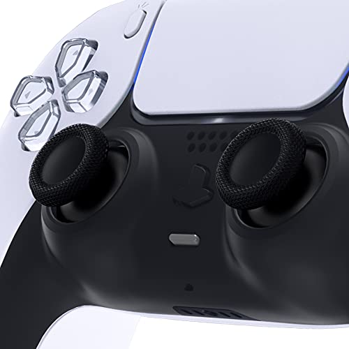 eXtremeRate Black Replacement Thumbsticks for PS5 Controller, Custom Analog Stick Joystick Compatible with PS5, for PS4 All Model Controller - Controller NOT Included - color: Black