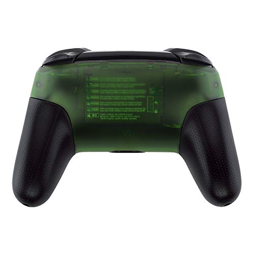 eXtremeRate Transparent Clear Green Faceplate and Backplate for Nintendo Switch Pro Controller, DIY Replacement Shell Housing Case for Nintendo Switch Pro - Controller NOT Included - color: Clear Green