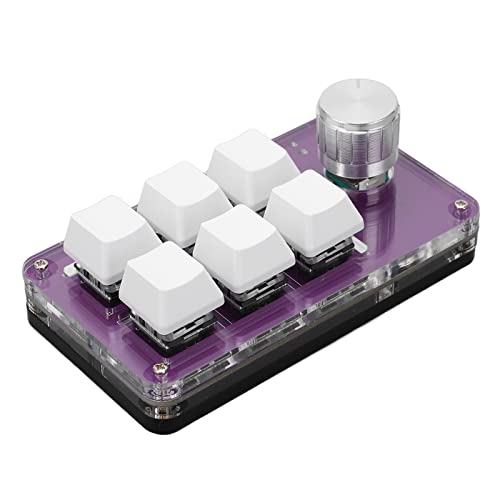 One Handed Gaming Keyboard Mechanical Keyboard Multifunction Mini Gaming Keypad Shortcut Programmable Keyboard with Knob