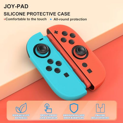12 in 1 Protection Accessories Kit for Nintendo Switch 2 2025 Model - Carrying Case, Tempered Glass Screen Protector, Crystal Case, Silicone Grip Cover & Thumb Grip Caps | Full Protection Bundle - size: 12 in 1 for Switch 2