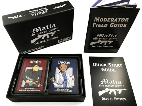 Mafia the Party Game, Bluffing and Deception Card Game for Adults and Teens | Uncover hidden identities, outsmart opponents, and survive the night in this thrilling social deduction party game