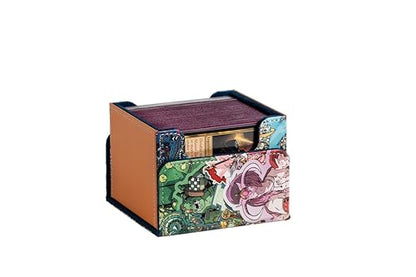 Grimdark Collage Deck Box | 100+ Double Sleeved Card Capacity | Magnetic Closure