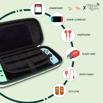 Sonix x Sanrio Carrying Case for Nintendo Switch 1, Protective Travel Case | Hello Kitty Tennis - color: Hello Kitty Tennis