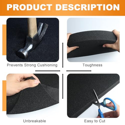 Eunice 6Pcs Polyurethane Foam Inserts -16 x 12 x 2 Inch Pick and Pluck Foam Padding Sheets for Tool Box, Camera Storage and Crafts - size: 6PCS-16*12*2 Inches