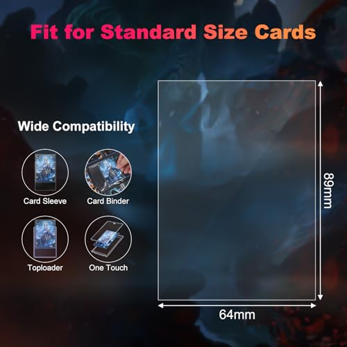 5000 Pack Card Sleeves Clear, Perfect Fit Inner Sleeves Ideal for Double-sleeving, Trading Card Sleeve Compatible with MTG, PKM, TCG and Gaming Cards (60 Microns) - size: 5000 Pack