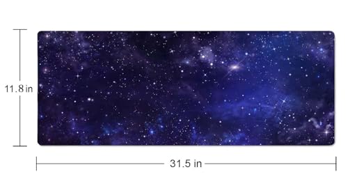 Galaxy Universe Purple XL Gaming Mousepad - 31.5''X 11.8'' Desk Pad for Laptop, Computer, Keyboard, Mouse - Cute Desk Accessory - color: Galaxy Universe