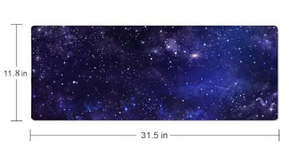 Galaxy Universe Purple XL Gaming Mousepad - 31.5''X 11.8'' Desk Pad for Laptop, Computer, Keyboard, Mouse - Cute Desk Accessory - color: Galaxy Universe