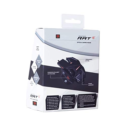 MAD CATZ MR04DCINBL000-0 R.A.T. 6+ Corded Optical Gaming Mouse, Black