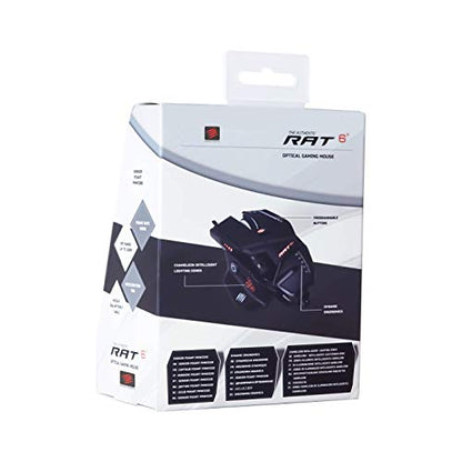 MAD CATZ MR04DCINBL000-0 R.A.T. 6+ Corded Optical Gaming Mouse, Black