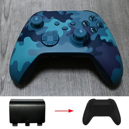 4 Pack Battery Back Cover for Xbox Series X/S Controller [NOT for Xbox One, NOT for Xbox One X/S],Replacement Battery Back Shell Covers Compatible with Series S, Series X Controller (Black) - color: Black