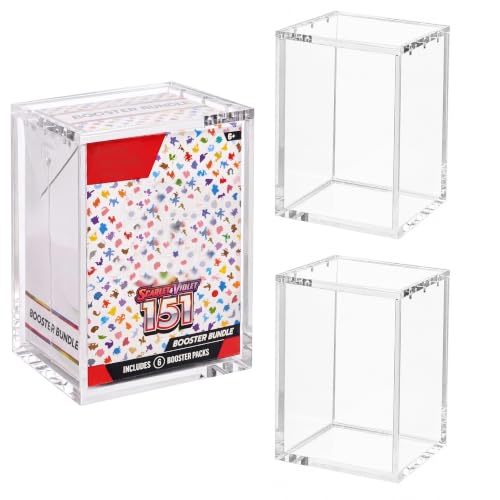 3-Pack Booster Bundle Acrylic Case, Original-Height, Not for Taller Boxes | 5mm clear acrylic, 3.4 x 2.6 x 4.3 in interior, Magnetic lid, Not for Perfect Order, Ascended Heroes or Chaos Rising - size: (3-Pack)Booster Bundle Case