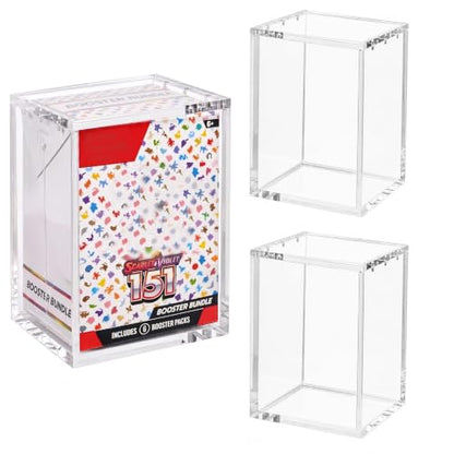 3-Pack Booster Bundle Acrylic Case, Original-Height, Not for Taller Boxes | 5mm clear acrylic, 3.4 x 2.6 x 4.3 in interior, Magnetic lid, Not for Perfect Order, Ascended Heroes or Chaos Rising - size: (3-Pack)Booster Bundle Case