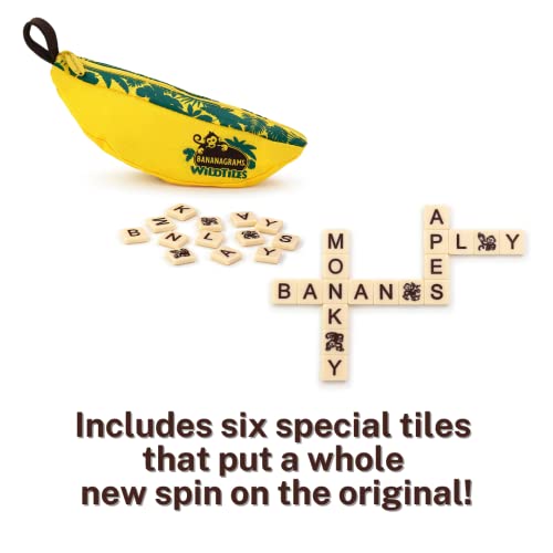 Bananagrams WildTiles Vocabulary Building and Spelling Improvement Lettered Tile Game for Ages 7 and Up - style: Wild Tiles