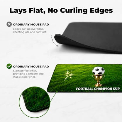 XL Mouse Pad Desk Keyboard Mat 31.5”x11.8”, 3mm Thick Non-Slip Smooth | Non-Slip Rubber Base 3mm Thick Large XL Extended Full Desk Long Computer Desktop Keyboard Gaming Desk Mat Mouse Pad Mousepad - color: green