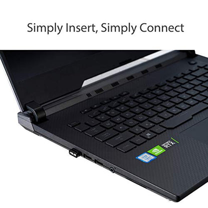 ASUS USB-BT500 초소형 디자인의 USB 어댑터, 블루투스 5, 블루투스2.1/3.x/4.x와 역 호환, TAA 준수 (USB-BT500)
