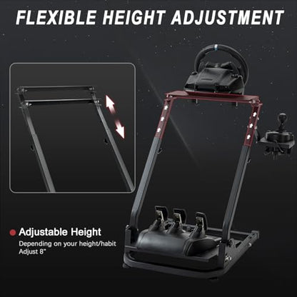 Marada G29 Racing Wheel Stand Adjustable Fit for Logitech G920 G923, for Thrustmaster T128X T300 RS GT, for PXN V9 Foldable Entry-Level Racing Stand without Handbrake Pedal Steering Wheel