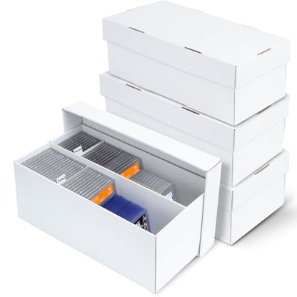 Pulchra 4 Pack Trading Graded Card Storage Box - 2 Rows Graded Card Case Holds 88 PSA Slab Cards, Graded Card, Cardboard Holder Organizer Boxes with Dividers for Sport Cards PSA/GMA/CSG/SGC/HGA/MTG - size: 4 Pack, style: 2 Row