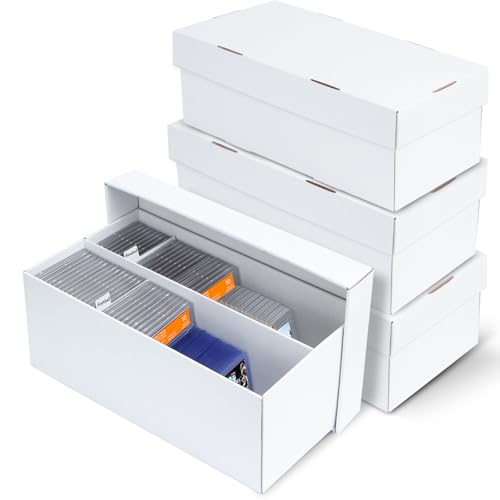 Pulchra 4 Pack Trading Graded Card Storage Box - 2 Rows Graded Card Case Holds 88 PSA Slab Cards, Graded Card, Cardboard Holder Organizer Boxes with Dividers for Sport Cards PSA/GMA/CSG/SGC/HGA/MTG - size: 4 Pack, style: 2 Row