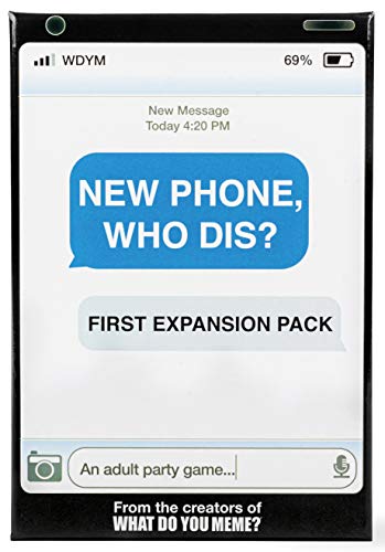 WHAT DO YOU MEME? New Phone, Who Dis? Expansion Pack Party Game by Relatable, Add to The New Phone, Who Dis? Core Game, Includes 45 Inbox Cards & 135 Reply Cards - style: Expansion Pack #1