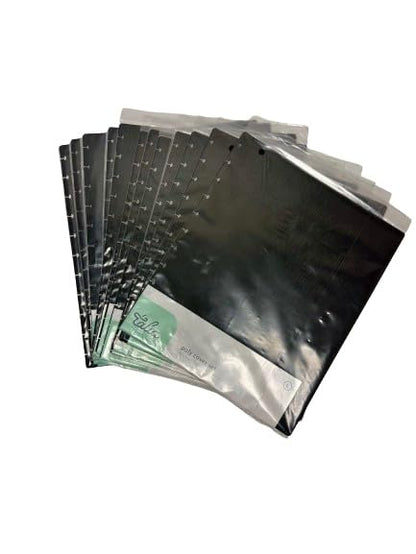 Talia Discbound Notebook - Cover Set (Black 12pk (no discs), Letter Size) - color: Black 12pk (no discs), size: Letter Set
