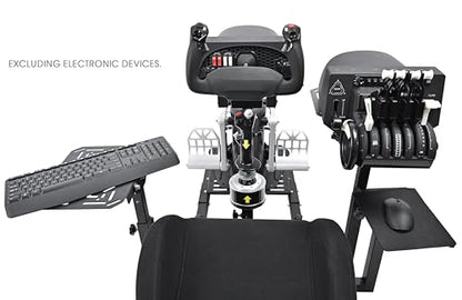 Marada Universal Flight Simulation Cockpit with Racing Seat or Racing Wheel Stand Adjustable Fit for Thrustmaster, for HOTAS Warthog, for Logitech G29 G920 Wheels Pedals Throttle Joystick Not Included