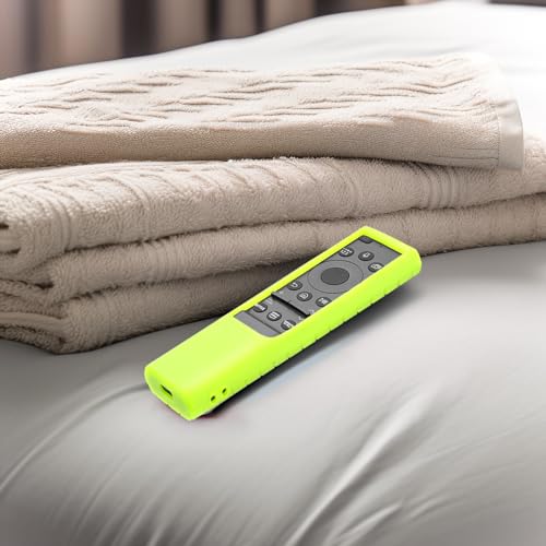 Cover for Samsung Solar Remote, Case Compatible with Samsung Smart TV Remote Control Glow in The Dark Universal Silicone Skin Sleeve with Lanyard Green - color: Green Glown in the dark