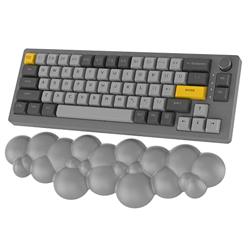 MANBASNAKE Keyboard Wrist Rest,Memory Foam Wrist Pad Smooth Fiber Hand Rest for TKL Keyboard,Ergonomic Nonslip Comfortable Cushion Set,Typing Pain Relief,Support for Office,PC Gaming,Laptop,Mac(Gray) - color: Keyboard Rest-gray