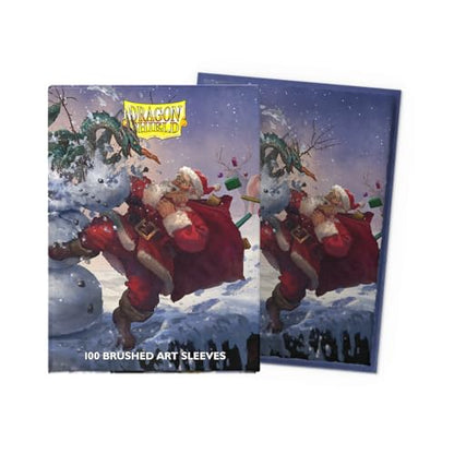 Dragon Shield | Brushed Art Sleeves | Christmas 2025 | 100 CT - Smooth & Tough Premium TCG Sleeves | Compatible with Pokemon, Flesh & Blood, One Piece & Magic the Gathering - color: Christmas 2025