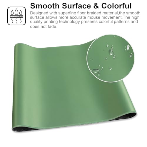 XXL Gaming Mouse Pad 35.4x15.7 Professional Large Mouse Pad & Computer Game Mouse Mat-90x40 Olivegreenus - color: 90x40 Olivegreenus, size: 35.4x15.7x0.1IN