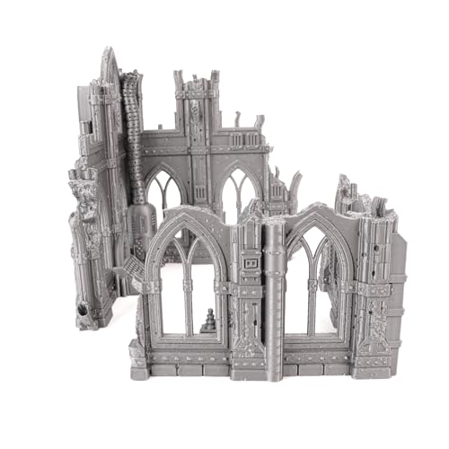 Sci-Fi Ruin Set 2 - Modular Sci-Fi Terrain for Tabletop Wargaming Competitive Ruins 28mm 32mm - style: One Set