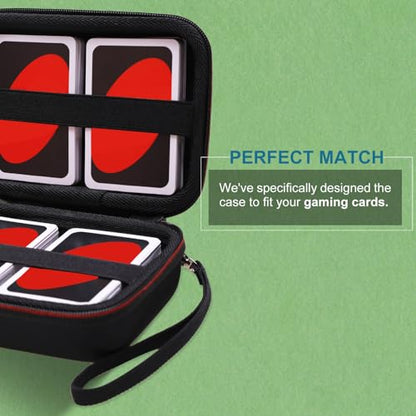 L LTGEM 300+ Card Game Case Compatible with Pokemon/UNO/Piles/Phase 10/Exploding Kittens/Five Crowns/Flip 7/SKYJO/Slingz/Survivor/Go Fish/Dutch Blitz/Monopoly Deal and Playing Card, Orange(Case Only) - color: Orange
