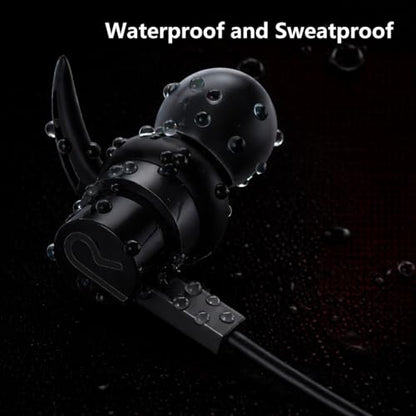 Wired Gaming Earbuds with Mic, Noise Cancelling USB C in-Ear Headphones for iPhone, Android, Xbox One, PS4, Switch, Extra Bass Shark Fin Design, Extra Bass for Sport Sleep Workout (Black)