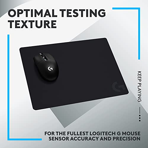 Logitech G440 Hard Gaming Mouse Pad (340x280x5) - Black | Optimized for gaming sensors, moderate surface, non-slip mat - size: M, style: Hard