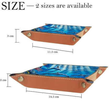 Underwater Dolphins Dice Tray Dice Rolling Tray Folding Dice Holder for Dice Games, Like RPG, DND and Other Table Games - color: Multi 10