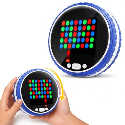 Handheld Electronic Board Games,7-in-1 Portable Travel Games with 5-in-a-Row & Tic-Tac-Toe,Birthday Gifts for Kids Adults,Strategy Family Game for Car Rides/Airplane/Camping,Brain Toy for Kids Ages 6+