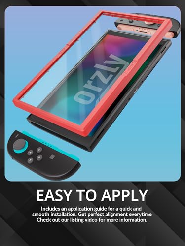 Orzly Glass Screen Protector for Nintendo Switch 2 Console 2025 Screen Size 7.9 inch 4 Pack. No Bubbles Easy Installation Anti Scratch Edition - size: 7.9"