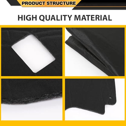 CNNELL Hood Insulation Pad with Clips Compatible with Dodge Ram 2002-2008 DMT Black - style: 2002-2008 Ram 1500 Only