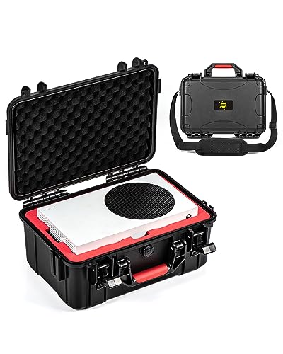 DEVASO Carrying Case for Xbox Series S, Professional Deluxe Waterproof and Soft Lining Hard Case with Shoulder for Xbox Series S and Other Accessories Storage - color: Series S