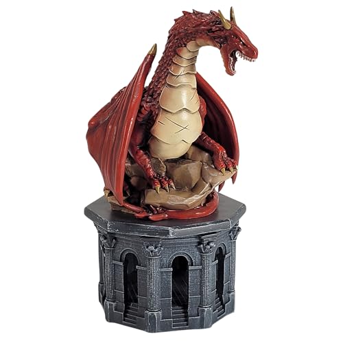 Forged Dice Co. Dragon Dice Jail - D&D Dice Holder and Storage Box with Removable Collectors Dragon Miniature - Fits Up to 2 Standard Polyhedral RPG Sets - Red - color: Red Dragon Dice Jail
