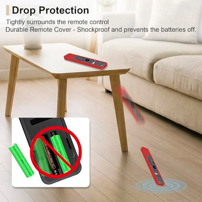 Protective Silicone Case for Sony RMF-TX600U RMF-TX500U Remote Control | Remote Cover for Sony MF-TX500E RMF-TX600E Smart TV Remote Sleeve Skin Waterproof, Anti-slip (Red) - color: Red